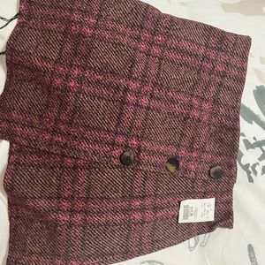 mango plaid mini skirt